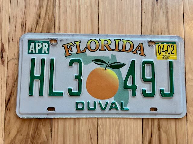 Florida Oranges License Plate