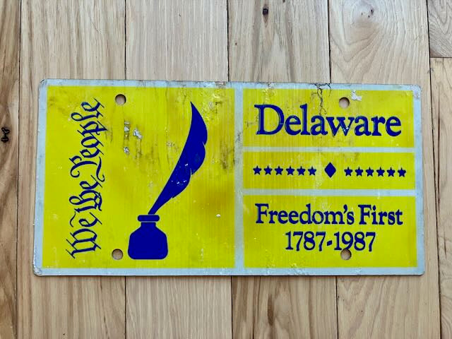 Delaware We The People Booster License Plate