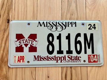 2004 Mississippi State University License Plate