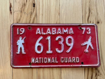 1973 Alabama National Guard License Plate