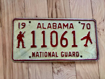 1970 Alabama National Guard License Plate