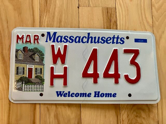 Massachusetts Welcome Home License Plate