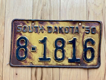 1950 South Dakota License Plate