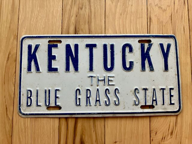 Kentucky The Blue Grass State Booster License Plate