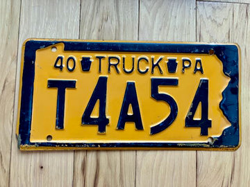 1940 Pennsylvania Truck License Plate