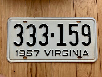 1967 Virginia License Plate