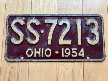 1954 Ohio License Plate