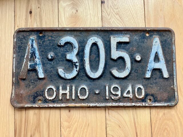 1940 Ohio License Plate