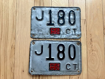 Pair of 1956 Connecticut License Plates