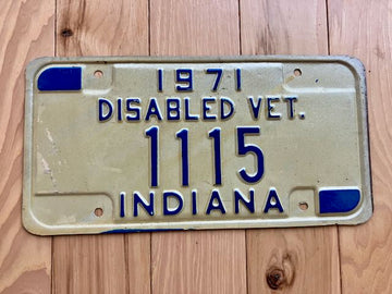 1971 Kansas Disabled Veteran License Plate