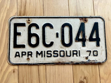 1970 Missouri License Plate