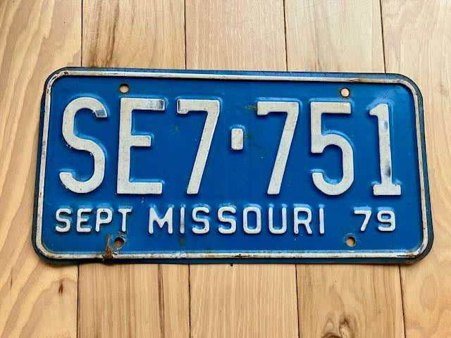 1979 Missouri License Plate