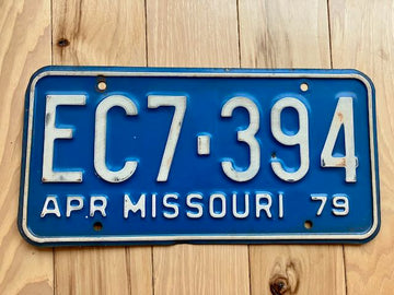 1979 Missouri License Plate