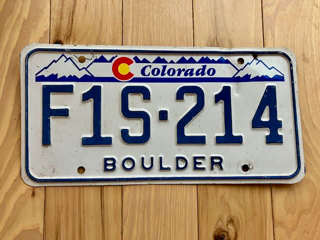 Colorado Boulder County License Plate
