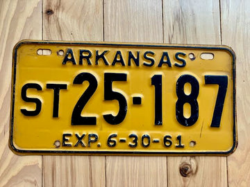 1961 Arkansas License Plate