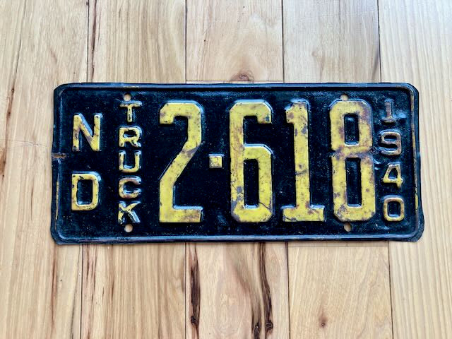 1940 North Dakota Truck License Plate