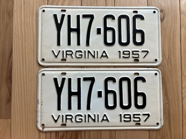 Pair of 1957 Virginia License Plates