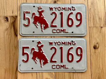 Pair of Wyoming License Plates