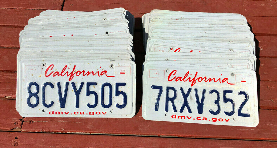 100 Craft Condition California License Plates