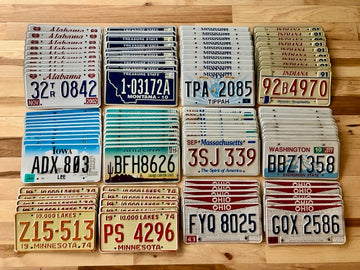 Wholesale lot of 100 License Plates- 10 of Each State in Good Condition