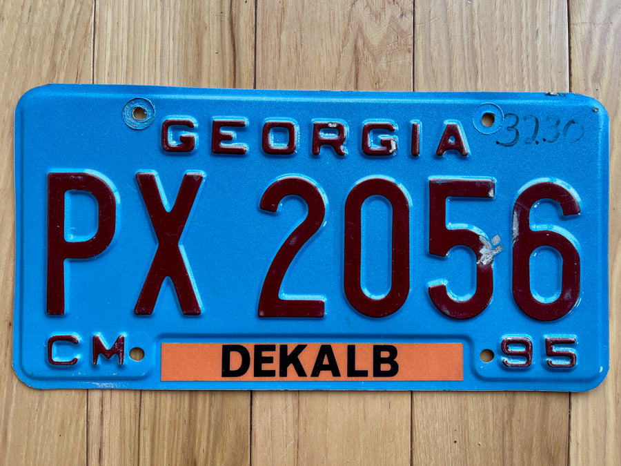 1995 Georgia Commercial Dekalb County License Plate