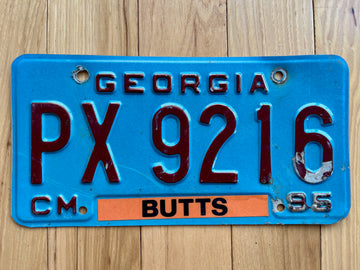 1996 Georgia Commercial Butts County License Plate