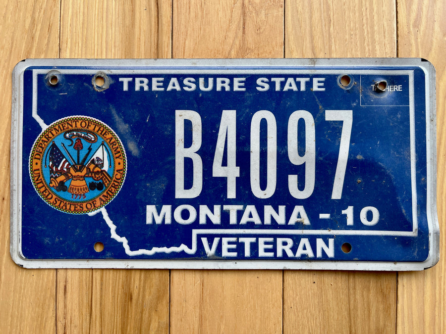 2010 Montana Veteran License Plate