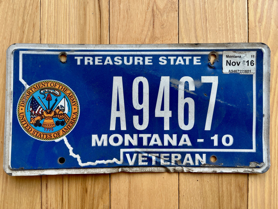 2010/16 Montana Veteran License Plate