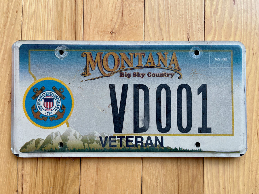 Montana Veteran Coast Guard License Plate