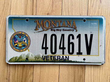 Montana Army Veteran License Plate