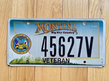2016 Montana Army Veteran License Plate