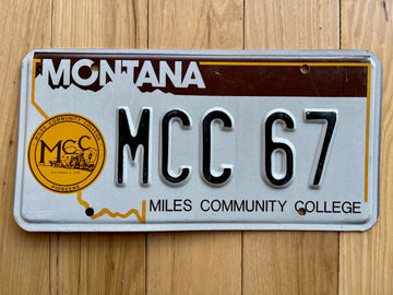 Montana Miles Community College License Plate