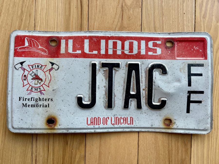 Illinois Firefighters Memorial License Plate