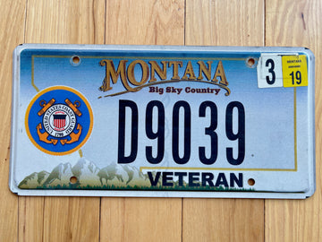 2019 Montana Veteran Coast Guard License Plate
