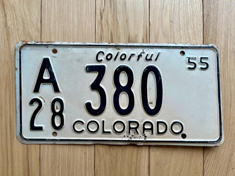 1955 Colorado License Plate