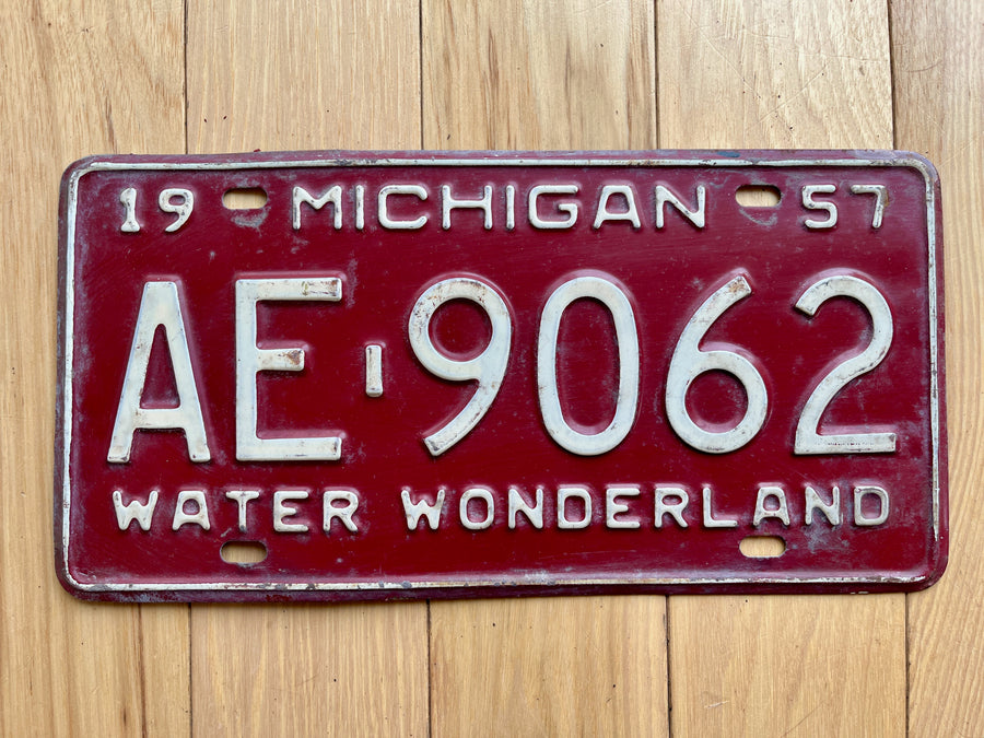 1957 Michigan License Plate