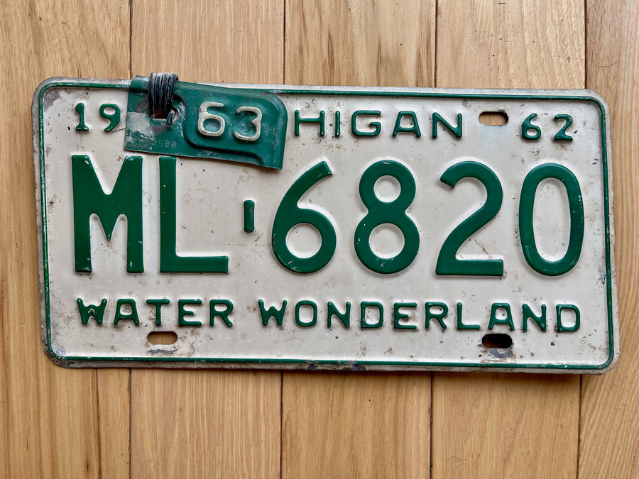 1962/63 Michigan License Plate