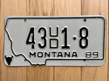 1989 Montana License Plate