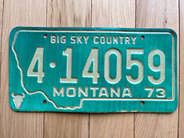 1973 Montana License Plate