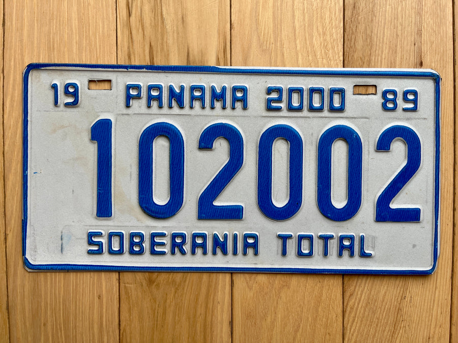 1989 Panama License Plate