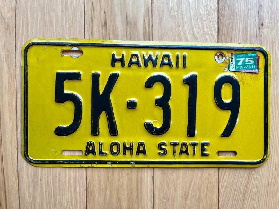 1975 Hawaii License Plate