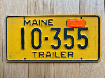 1961 Maine Trailer License Plate