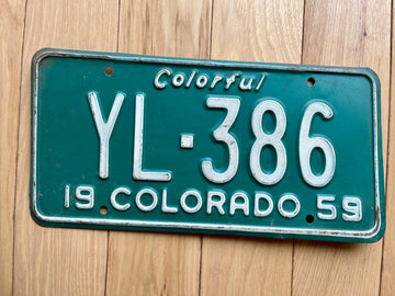1959 Colorado License Plate