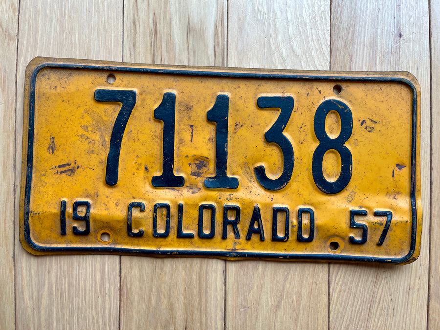 1957 Colorado License Plate