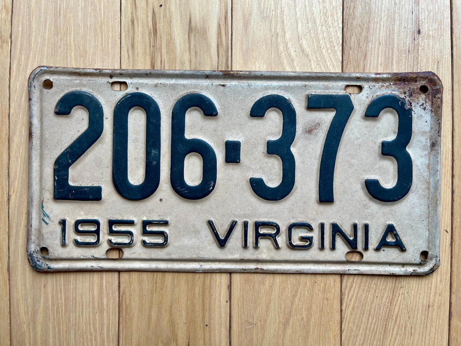 1955 Virginia License Plate
