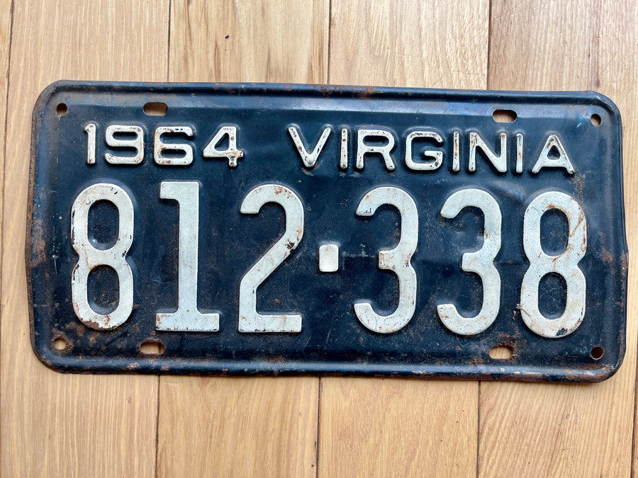 1964 Virginia License Plate