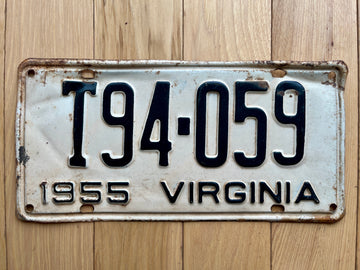 1955 Virginia License Plate