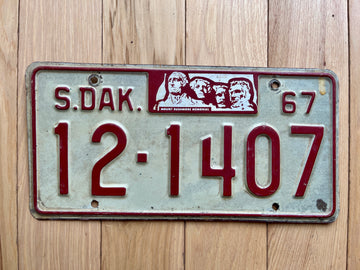 1967 South Dakota License Plate