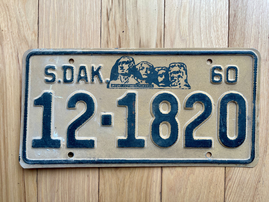 1960 South Dakota License Plate