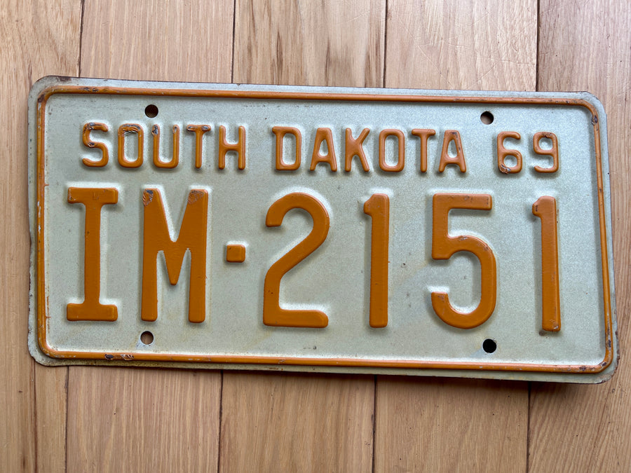 1969 South Dakota License Plate